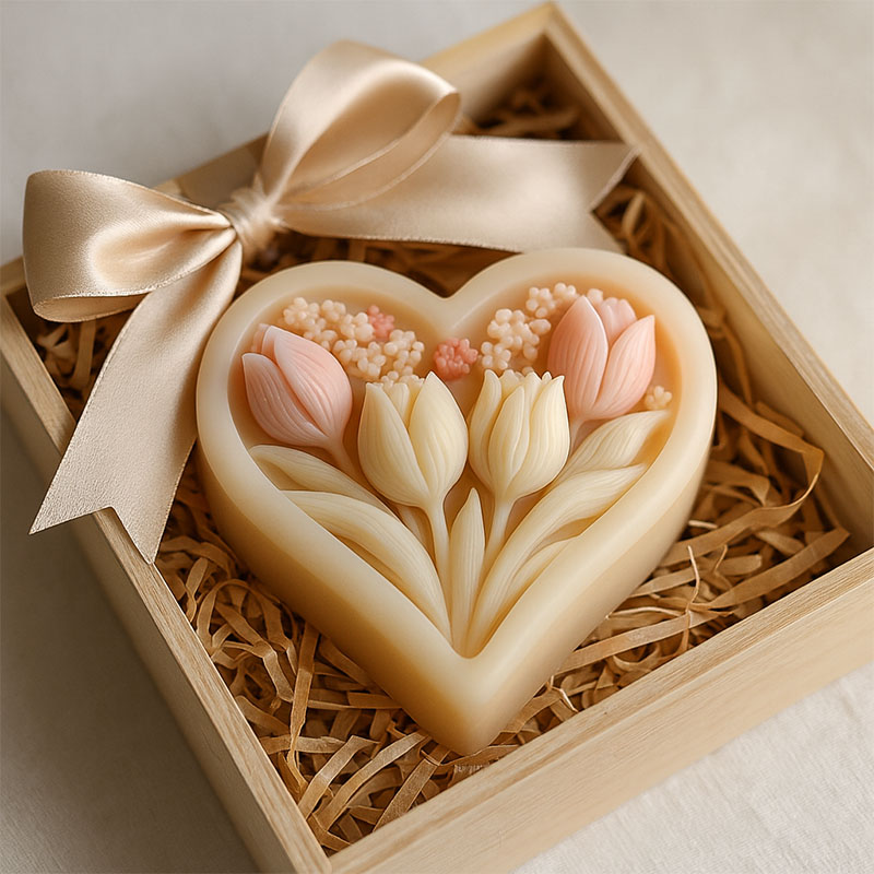 3D heart-shaped tulip silicone - Soap Making Kit For Beginners 评论和价格