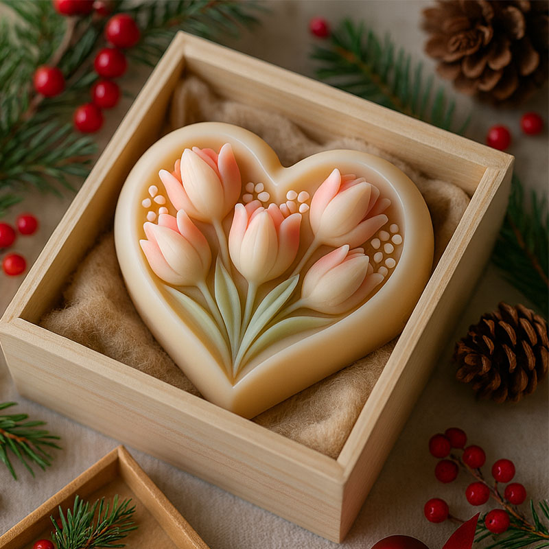 3D heart-shaped tulip silicone - Soap Making Kit For Beginners 评论和价格