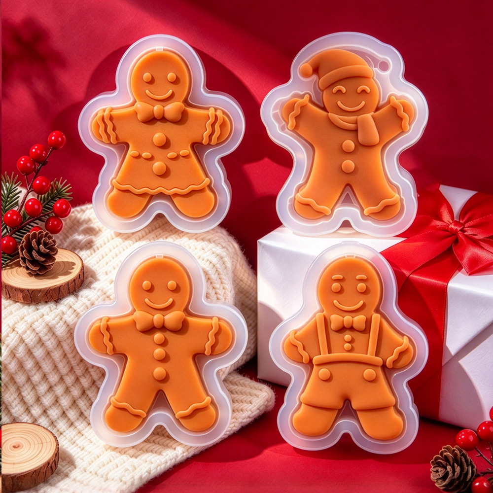 Christmas Gingerbread Man Sili - Soap Making Ins 评论和价格