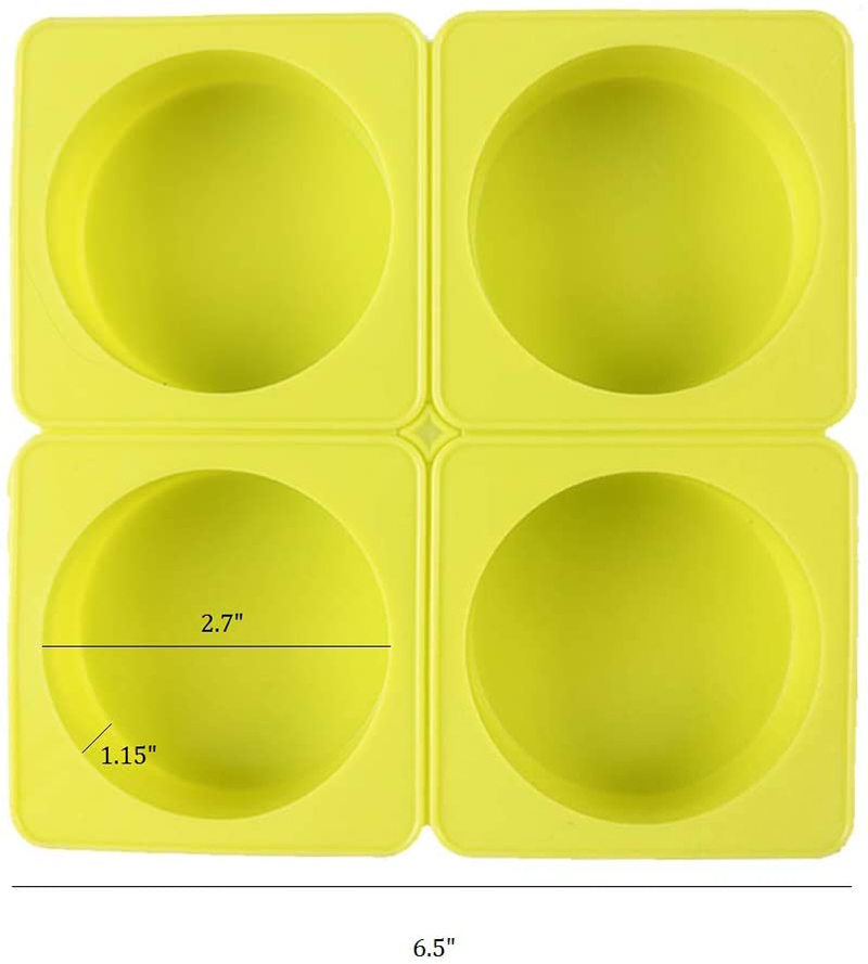 4Cavity Round Silicone Soap Mo - Soap Making Kit For Beginners 评论和价格