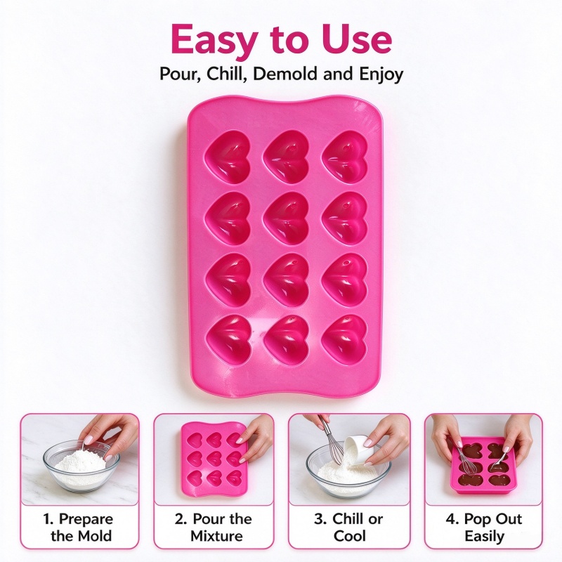 3D Love Heart Silicone Mold Fo - Soap Making Ins 评论和价格