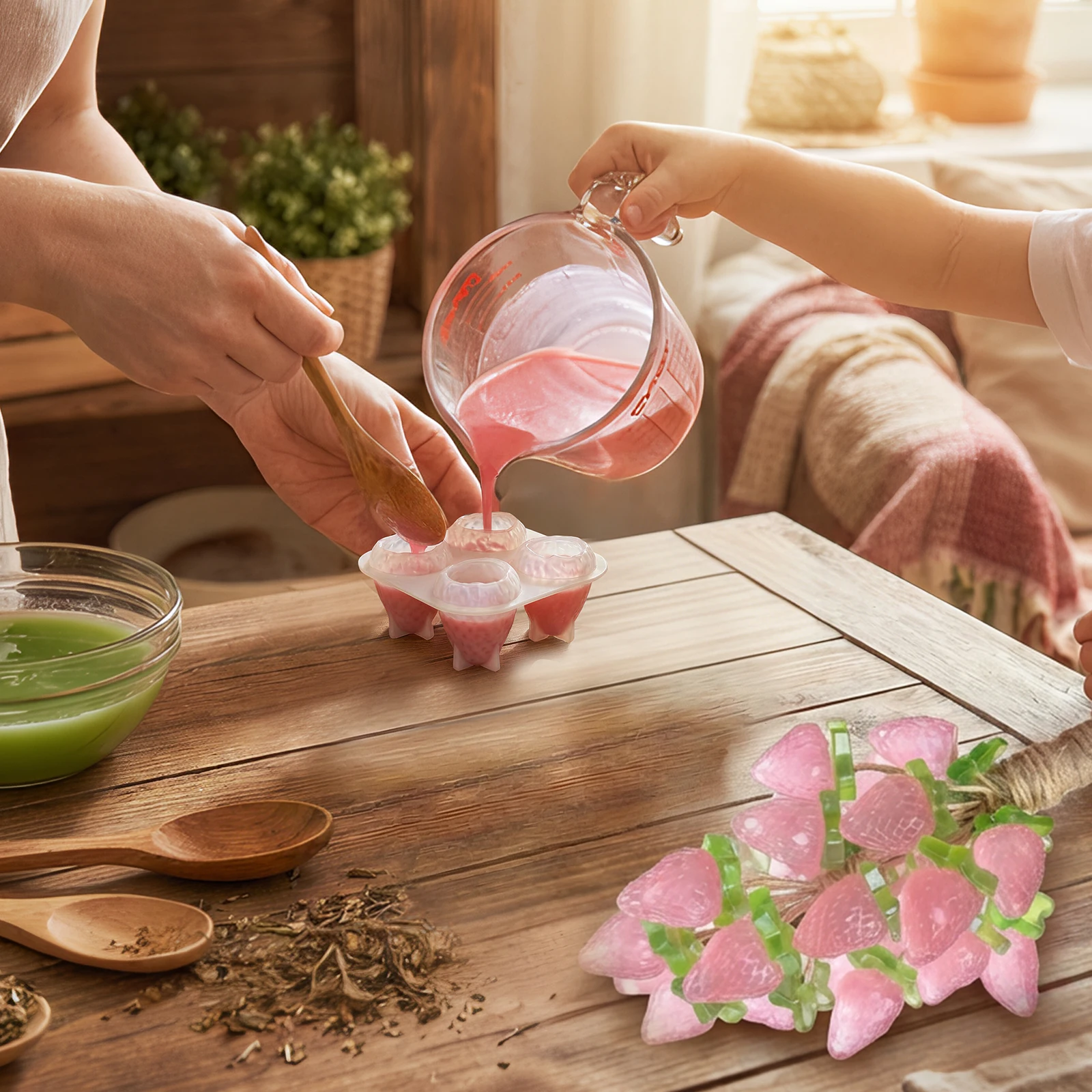 2 Pcs Strawberry Soap Mold 4 C - Soap Making Diy Kit 评论和价格