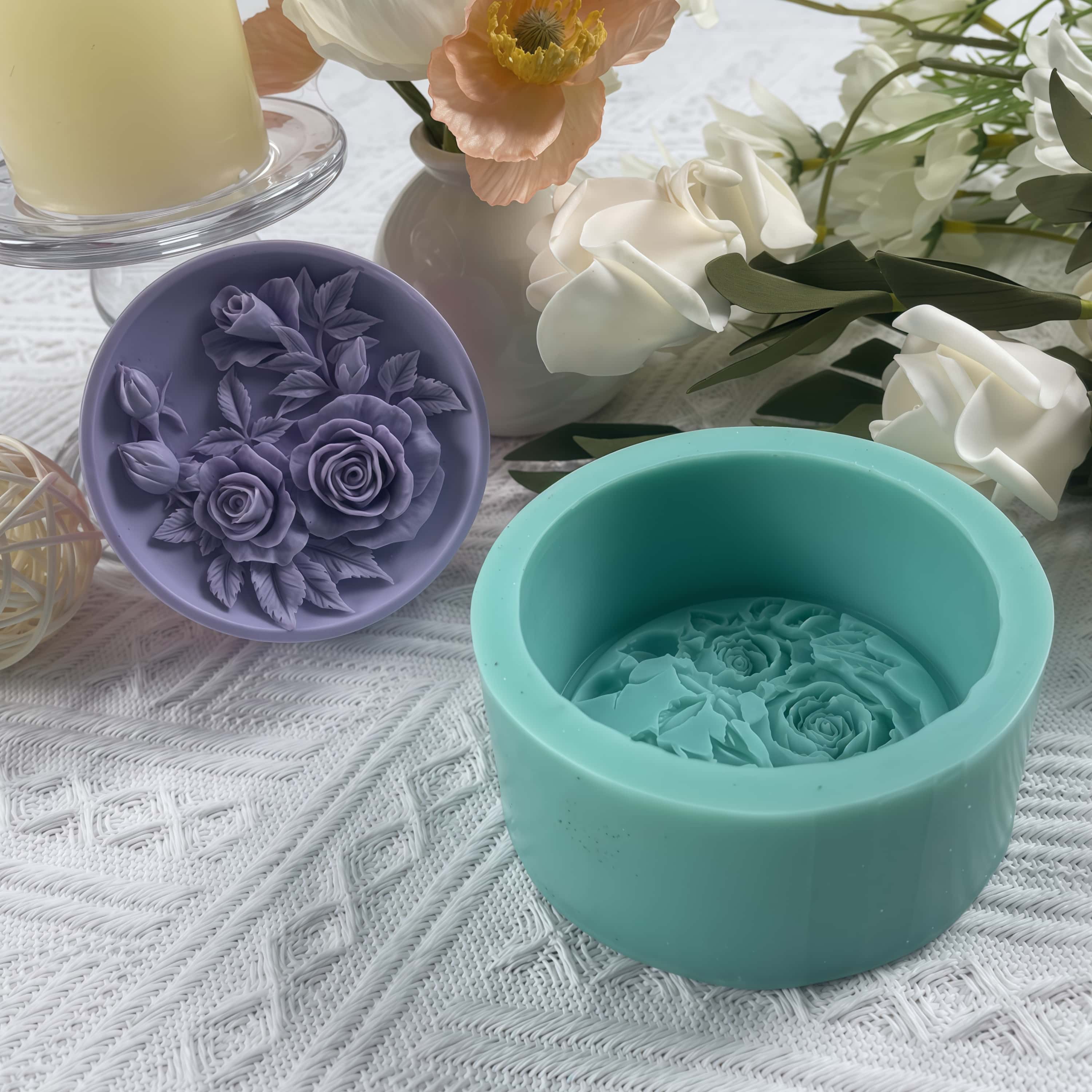 3D Rose Handmade Silicone Soap - Soap Making Instructions 评论和价格